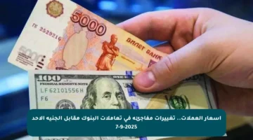 أسعار العملات.. تغييرات مفاجئة في تعاملات البنوك مقابل الجنيه الأحد 7-9-2025